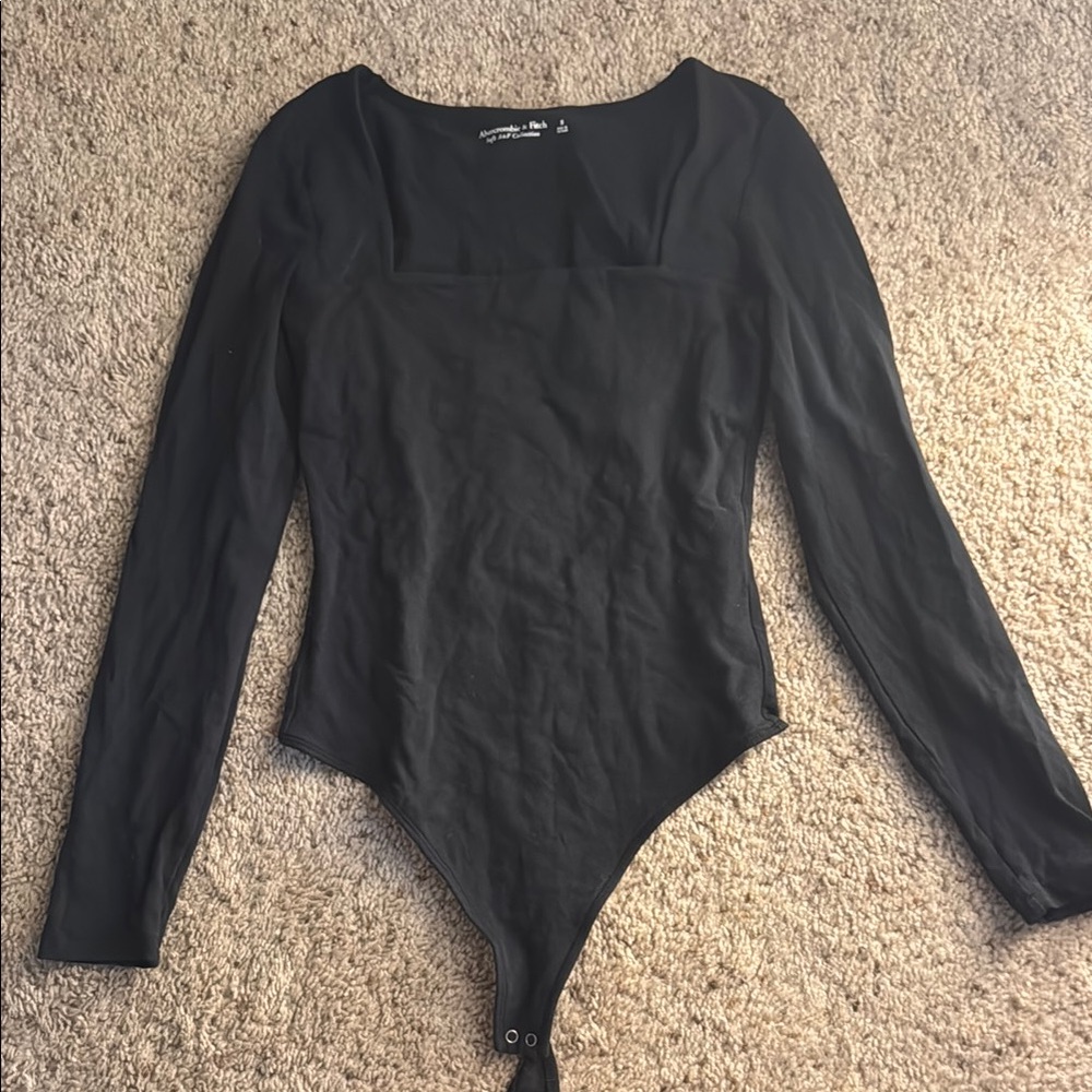 Abercrombie Black Long Sleeve Bodysuit